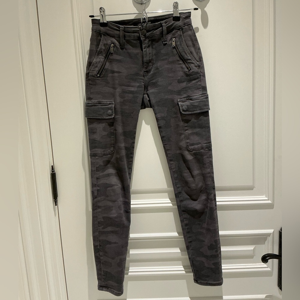 MAVI Gray camouflage skinny jeans